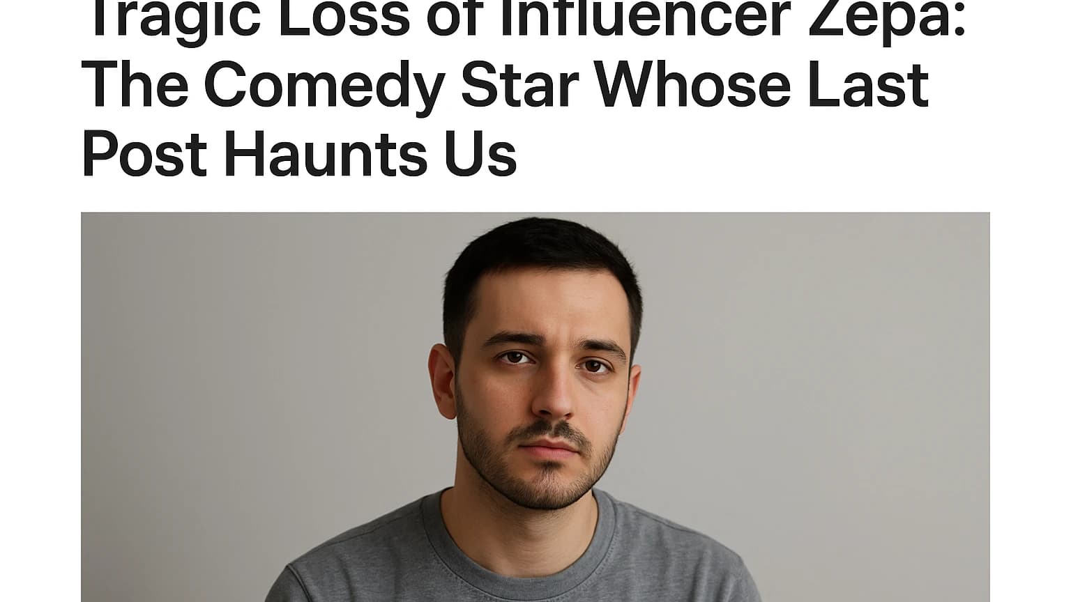 Tragic Loss of Influencer Zepa: The Comedy Star Whose Last Post Haunts Us