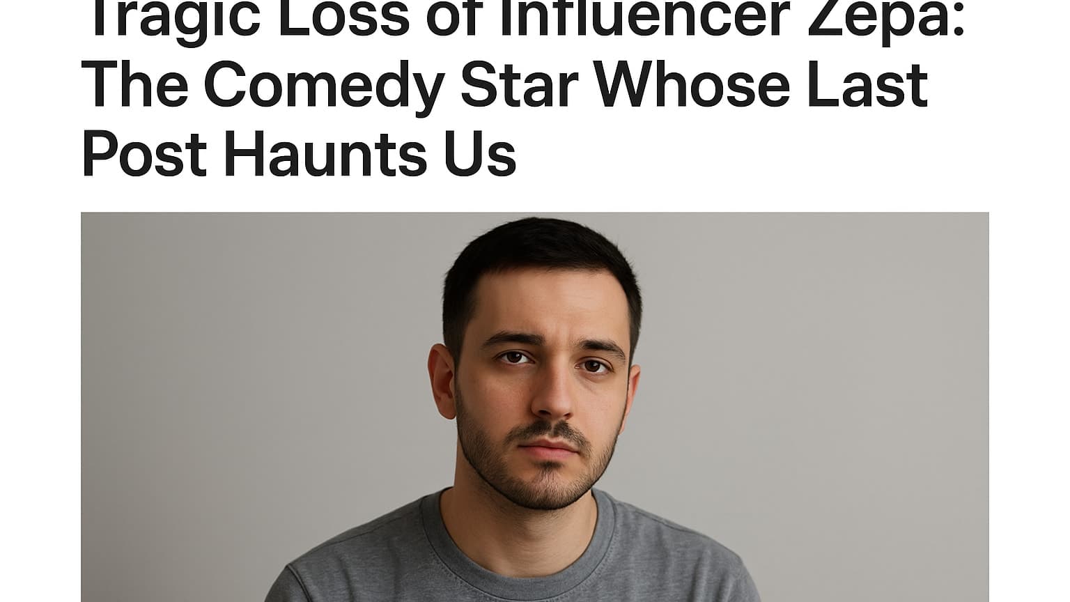 Tragic Loss of Influencer Zepa: The Comedy Star Whose Last Post Haunts Us