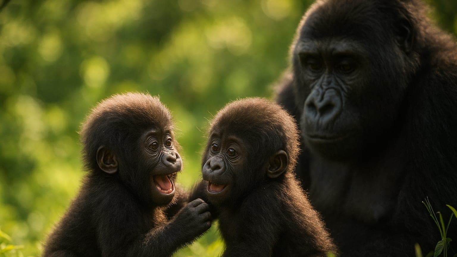 Twice the Surprise: Rare Twin Gorilla Births in Virunga National Park!