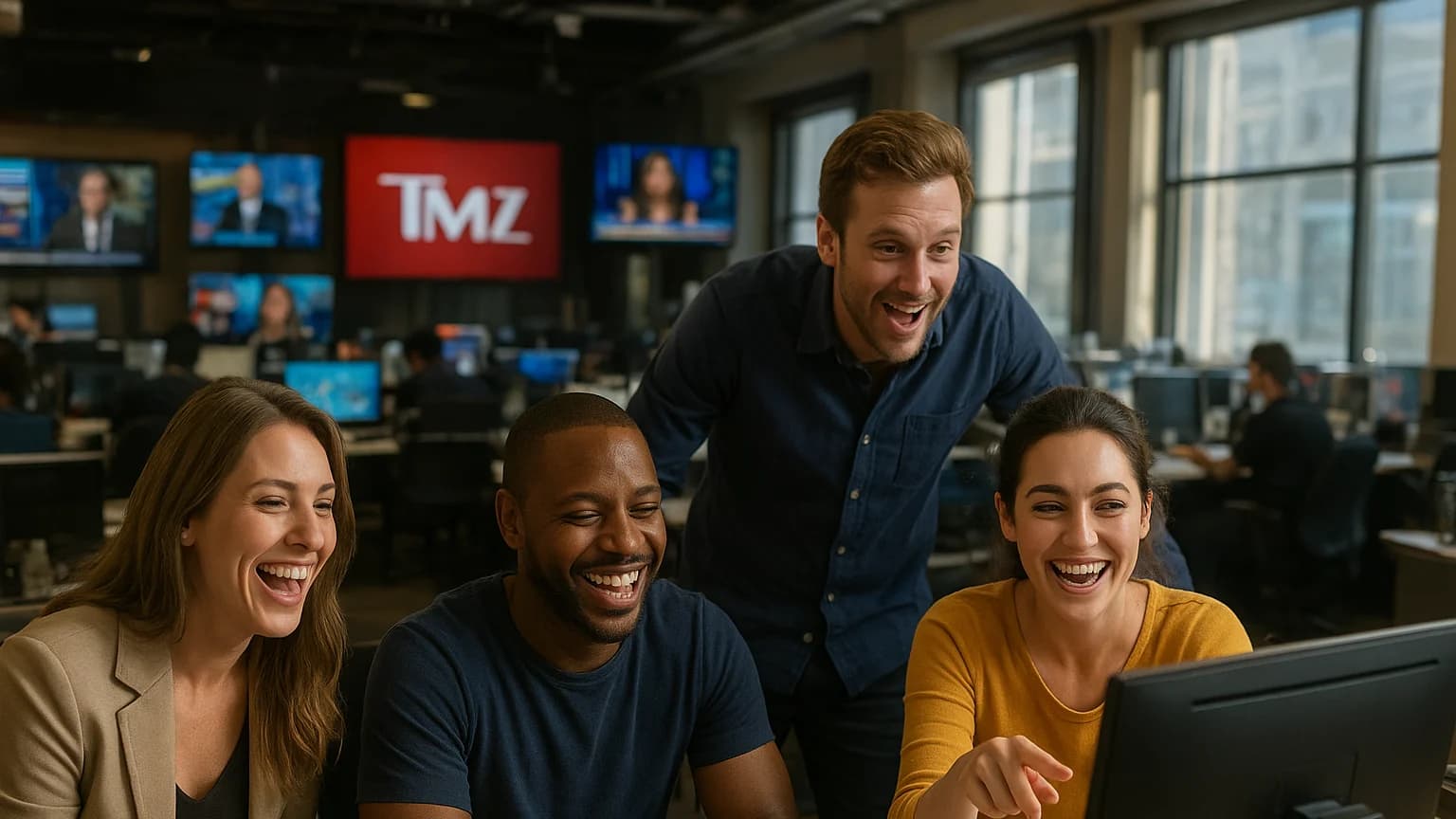 Inside TMZ: Live Chaos and Unscripted Fun Await in the Newsroom!