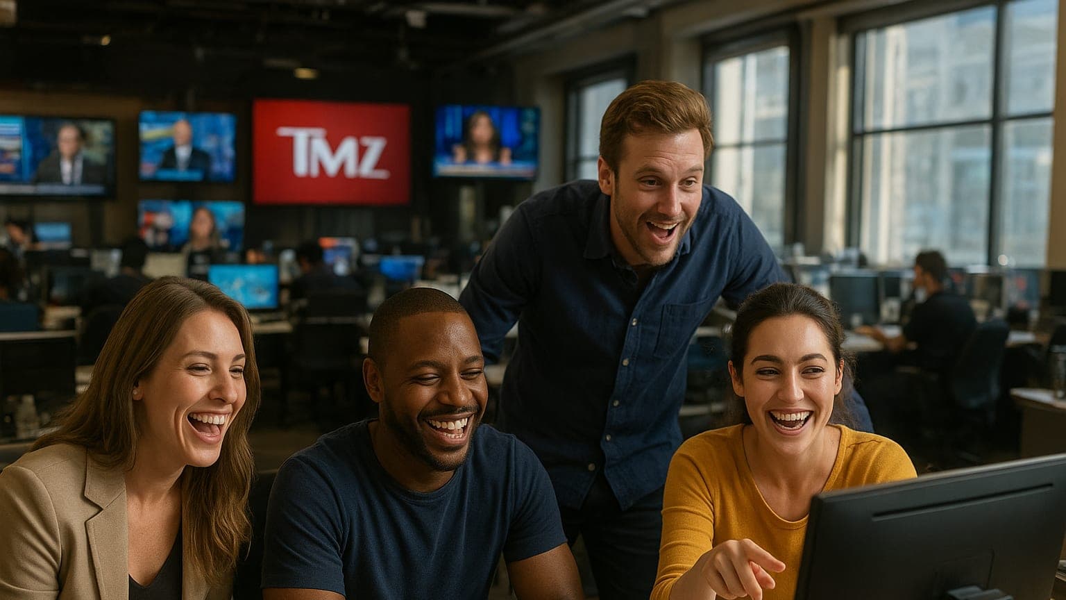 Inside TMZ: Live Chaos and Unscripted Fun Await in the Newsroom!