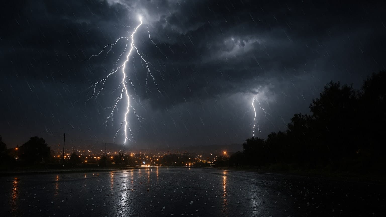 Storms Unleash Nature's Fury: Hail and Lightning Light Up Northern California!