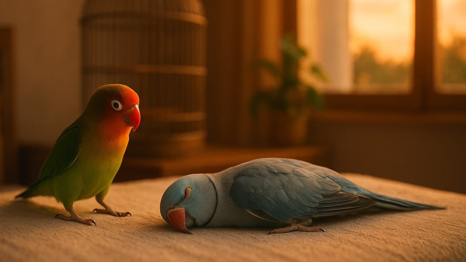 When Lovebirds Grieve: A Heartwarming Story of Loyalty After Loss
