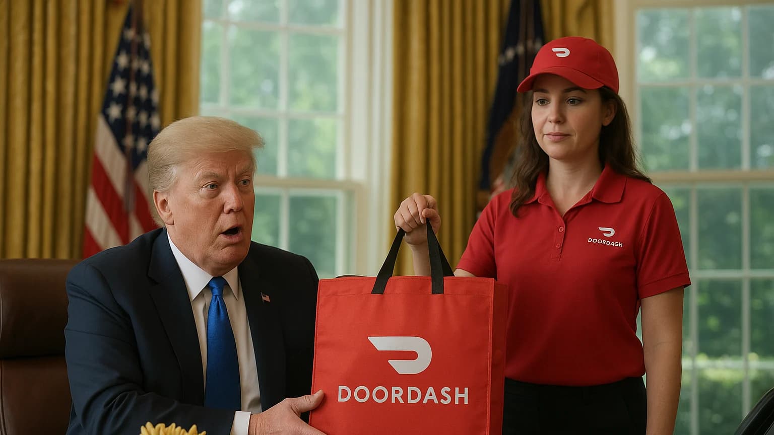 When Fast Food Meets Foreign Policy: Trump’s Hilarious DoorDash Moment