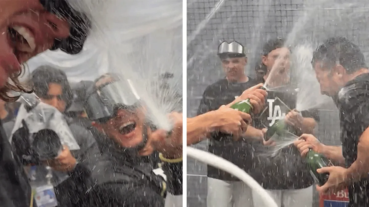 Bubbly Joy: Inside the Dodgers' Epic NLDS Celebration