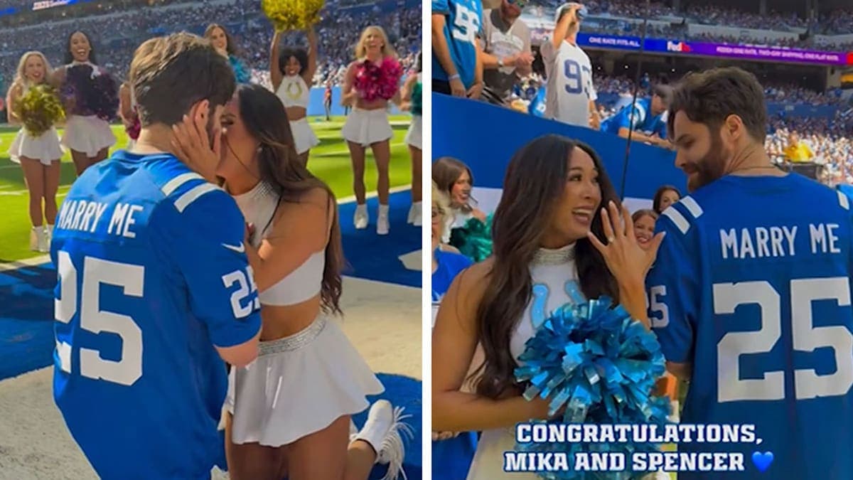 Colts Cheerleader's Heartfelt Proposal Brings a Touchdown of Love to the Field!