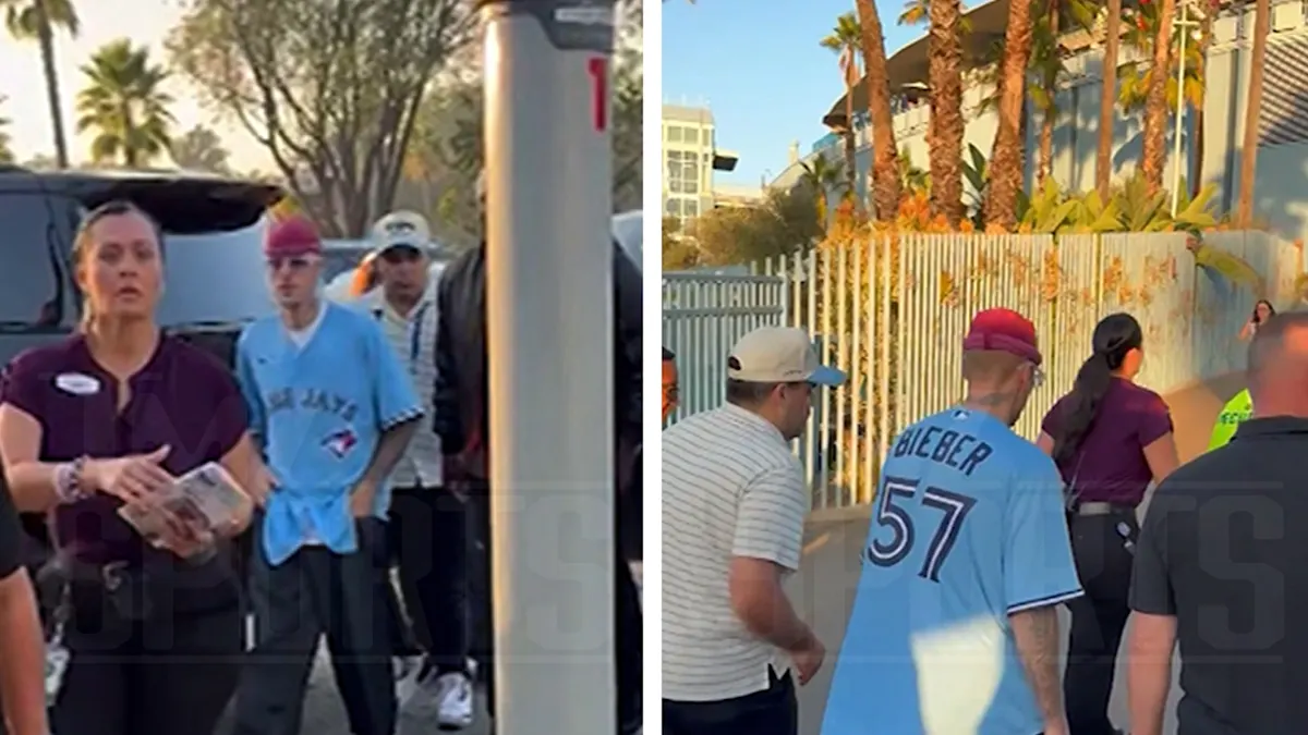 Justin Bieber Strikes a Home Run in Blue Jays Gear at the World Series!