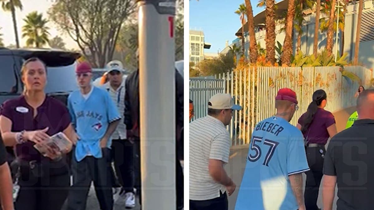 Justin Bieber Strikes a Home Run in Blue Jays Gear at the World Series!