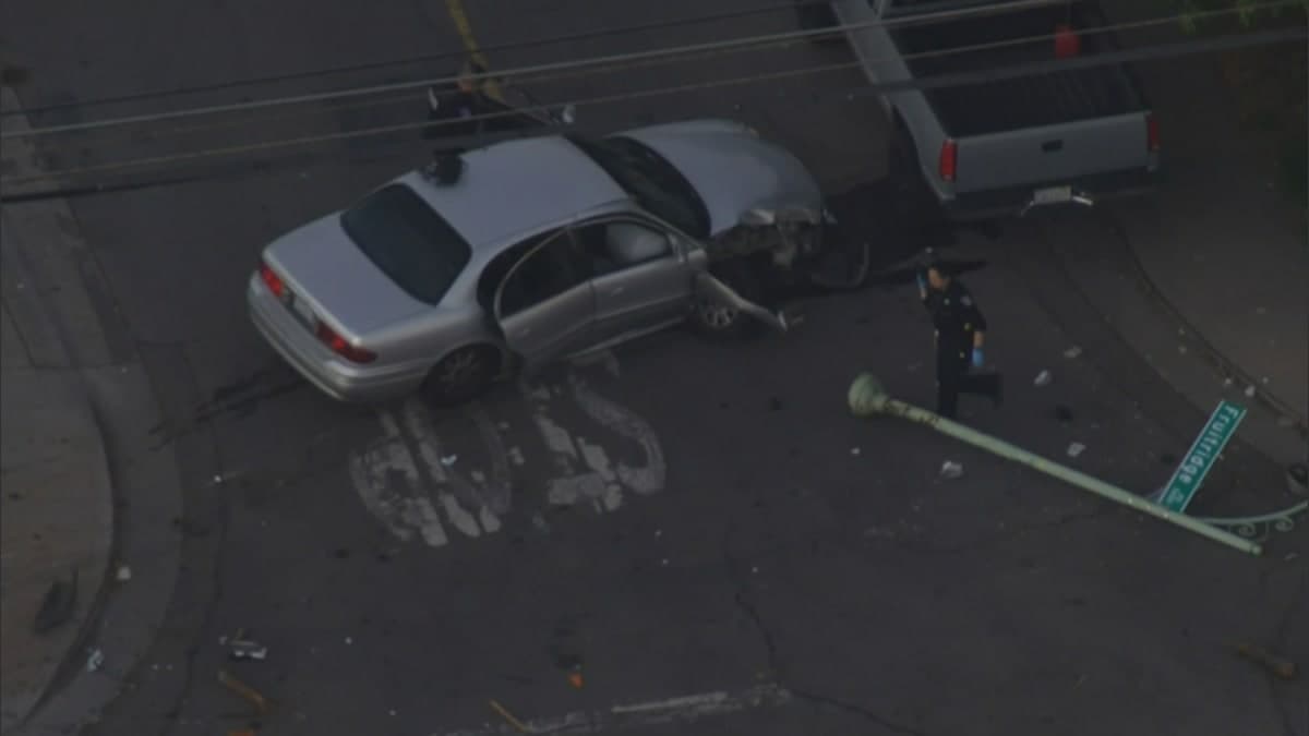 Driver Crashes into Pole: A Close Call on Fruitridge Road!