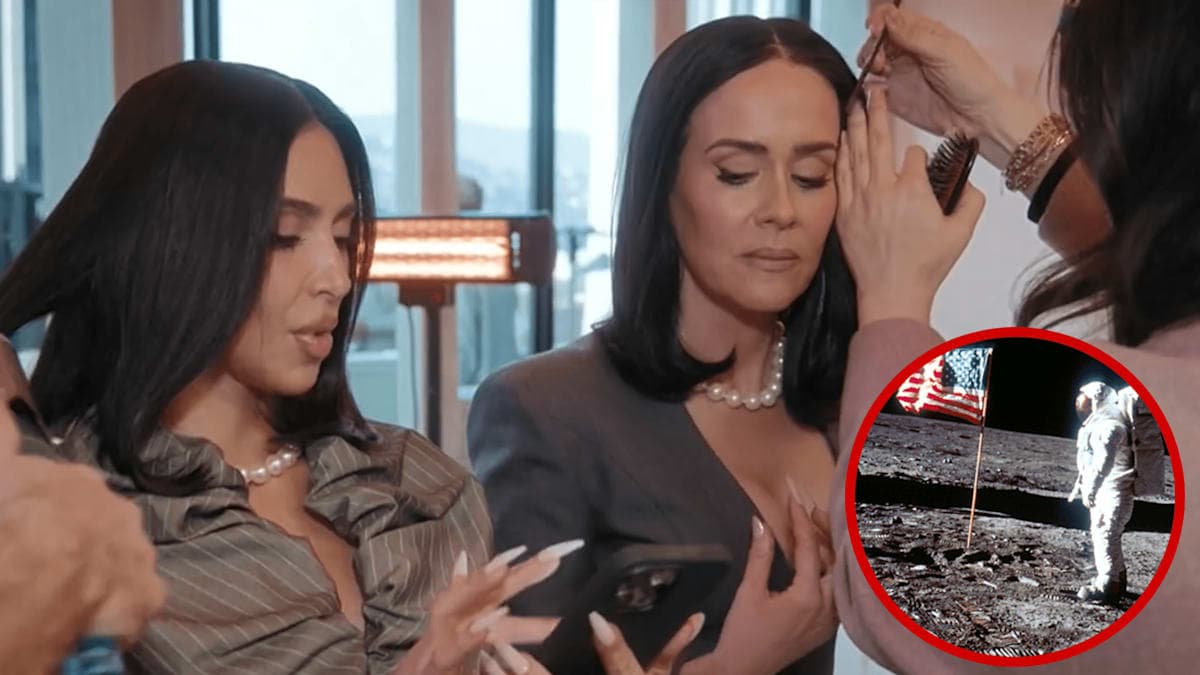 Kim Kardashian Convinces Sarah Paulson: The Moon Landing Was Faked?