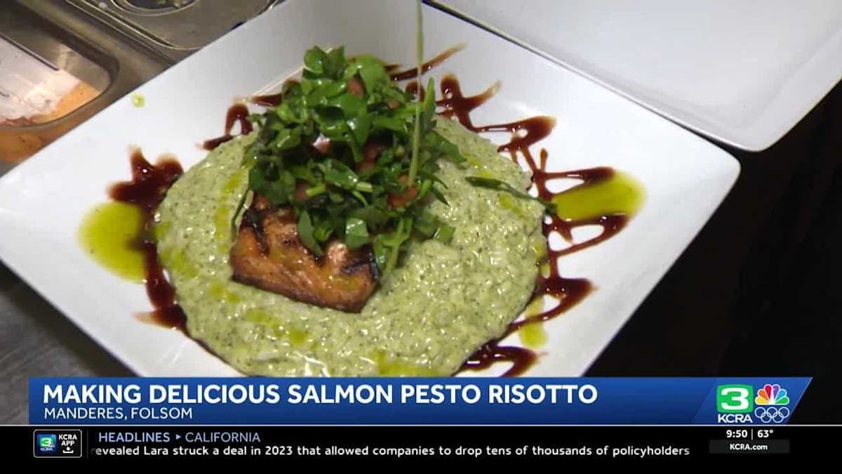 Fall for This: Manderes' Pesto Risotto with Salmon Will Make You Chew Your Way to Heaven!