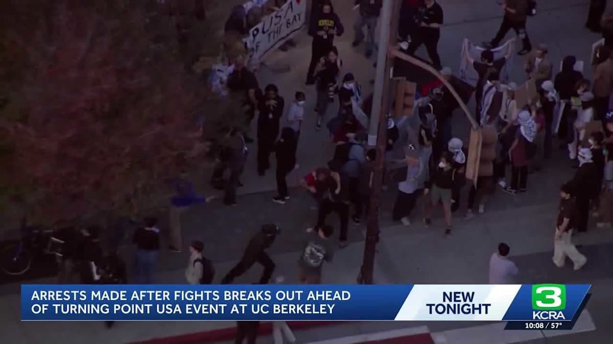 Fists Fly and Protests Roar: UC Berkeley’s Turning Point USA Event Turns Chaotic!