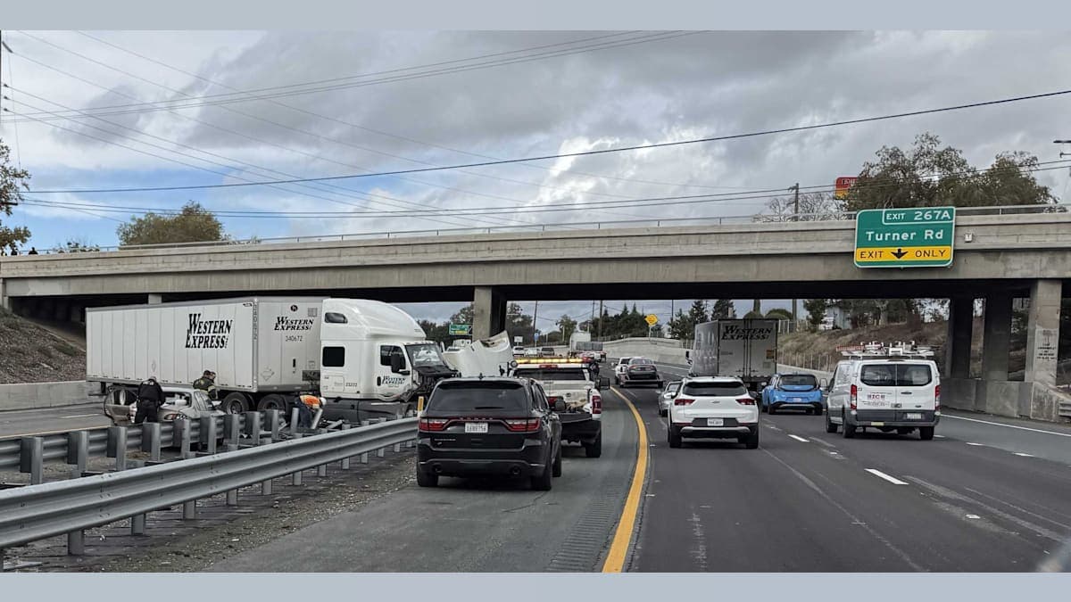 Highway 99 Holds Up Traffic with Shocking Big Rig Mishap!