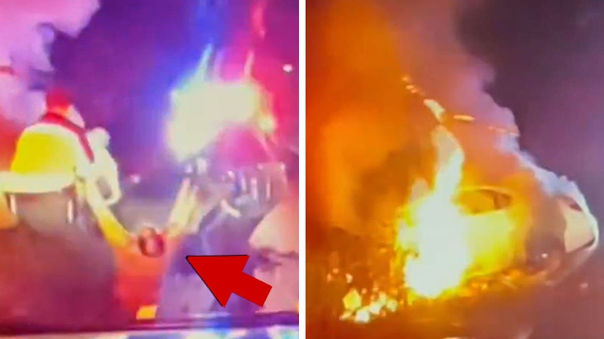 Heroic Police Rescue: The Shocking Moment a Burning Car Became a Race Against Time