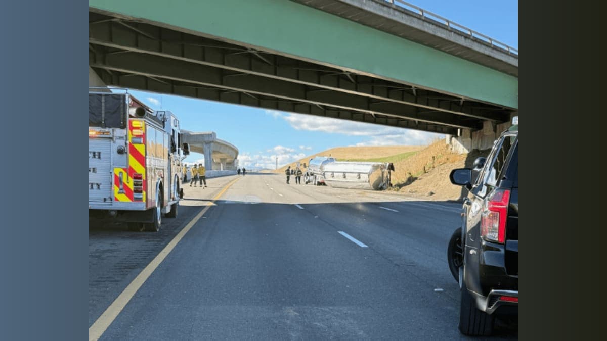 Tanker Trouble: I-205 Shutdown Ignites Traffic Chaos in Tracy!