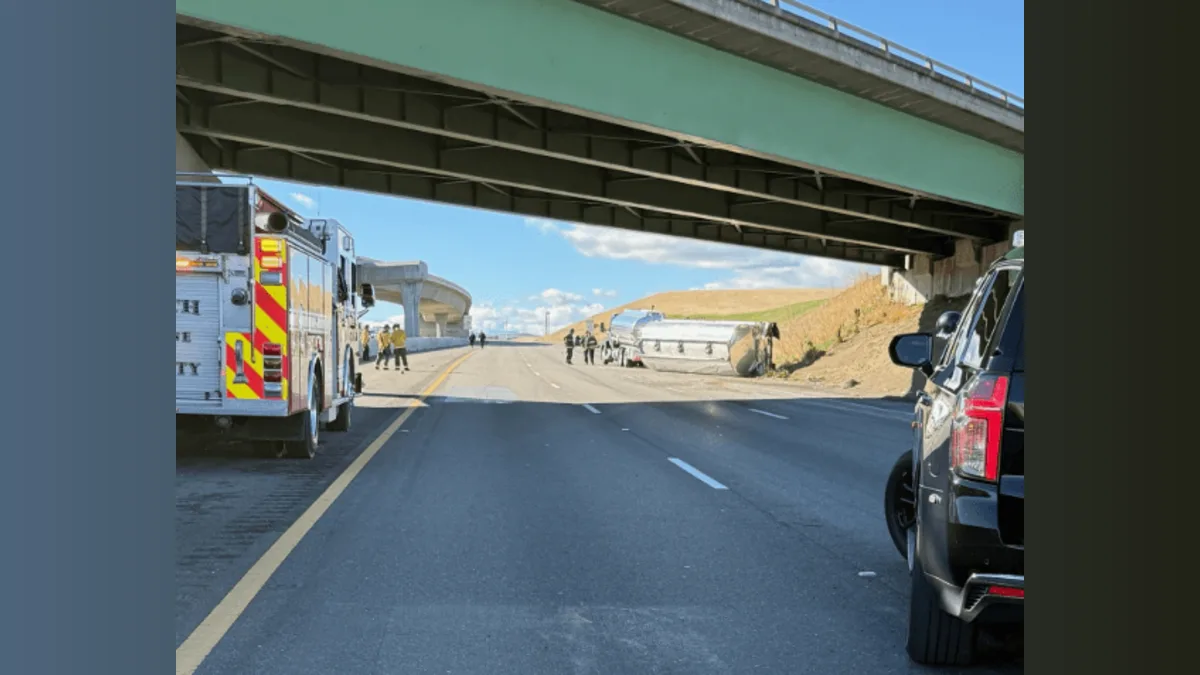 Tanker Trouble: I-205 Shutdown Ignites Traffic Chaos in Tracy!