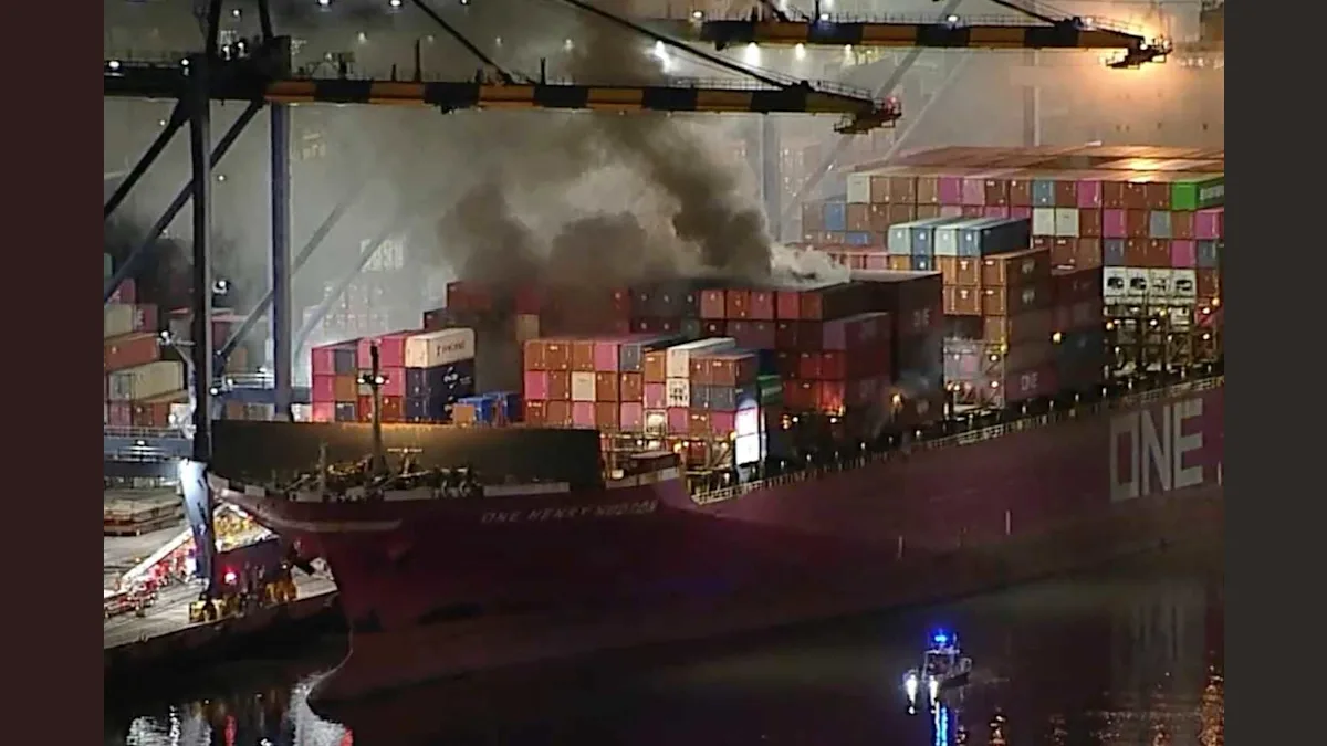 Fire at Sea: A Container Ship's Unexpected Drama in Los Angeles