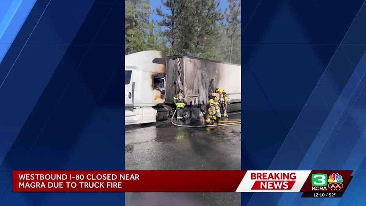 Big Rig Blaze Snarls Traffic on I-80: A Fiery Tale of Woe