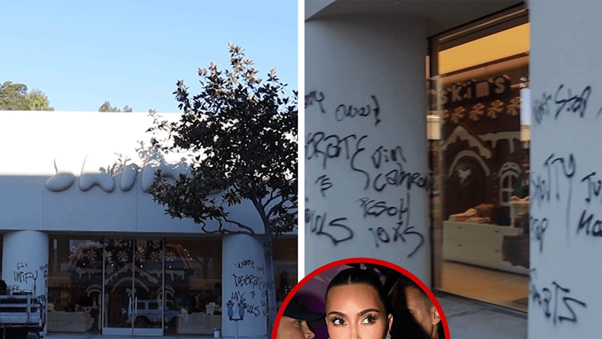 Graffiti Gone Wild: When Kim Kardashian's SKIMS Store Became a Canvas for Vandalism