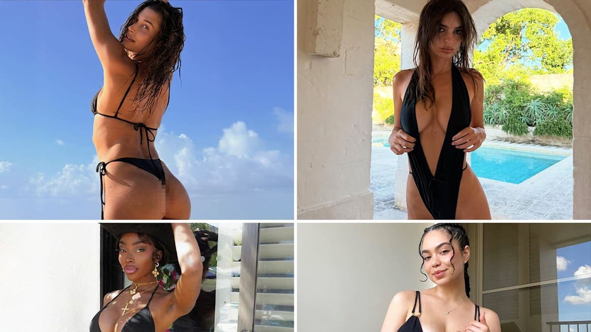 Splashed in Black: Celebrity Bikini Babes Steal the Show Over Holiday Sales