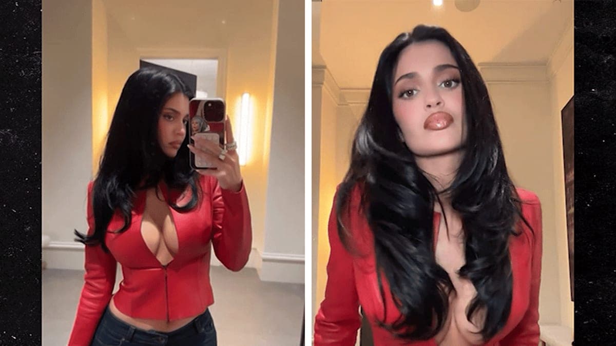 Kylie Jenner Dazzles in Red Leather—Is She Setting a New Holiday Trend?