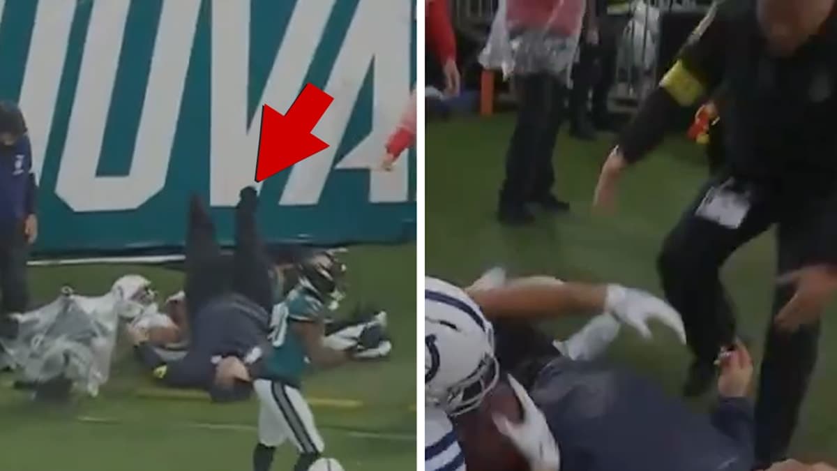 NFL Player Collides with Security Guard: An Unforgettable Moment on the Field!