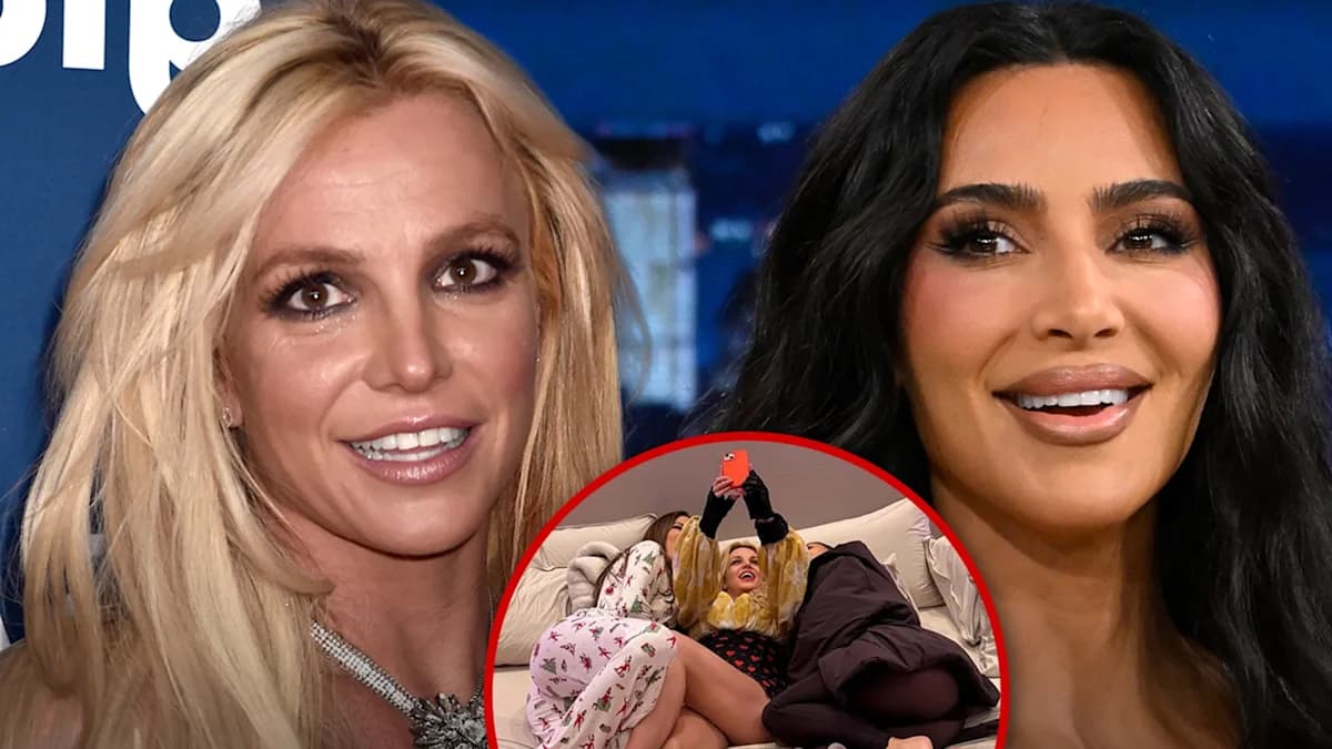 Kim Kardashian Snuggles Up with Britney Spears: The Pajama Party of Dreams!