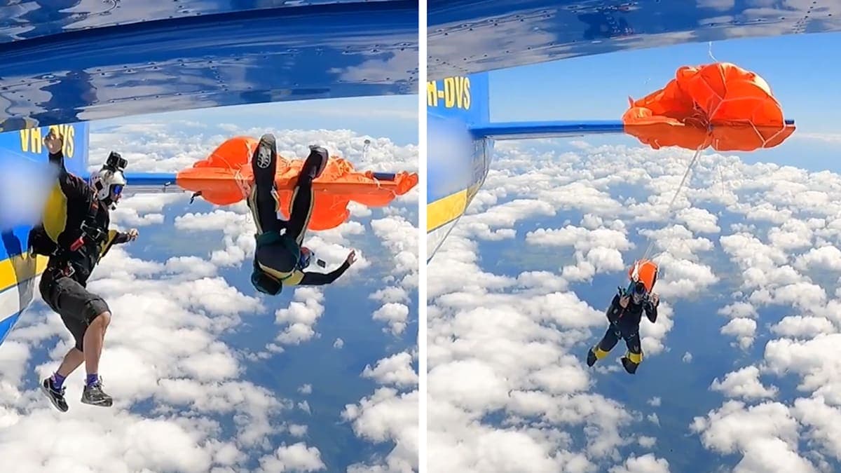 Skydiver Gets Tangled on Plane Tail—A Wild Ride at 15,000 Feet!