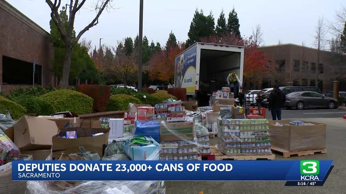 Local Deputies Get in the Holiday Spirit, Donating 23,000 Cans of Kindness!