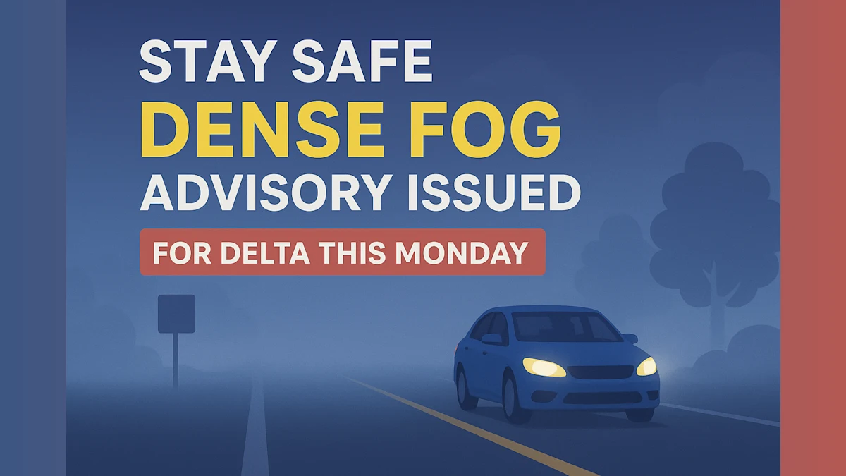 Stay Safe: Dense Fog Advisory Issued for Delta This Monday