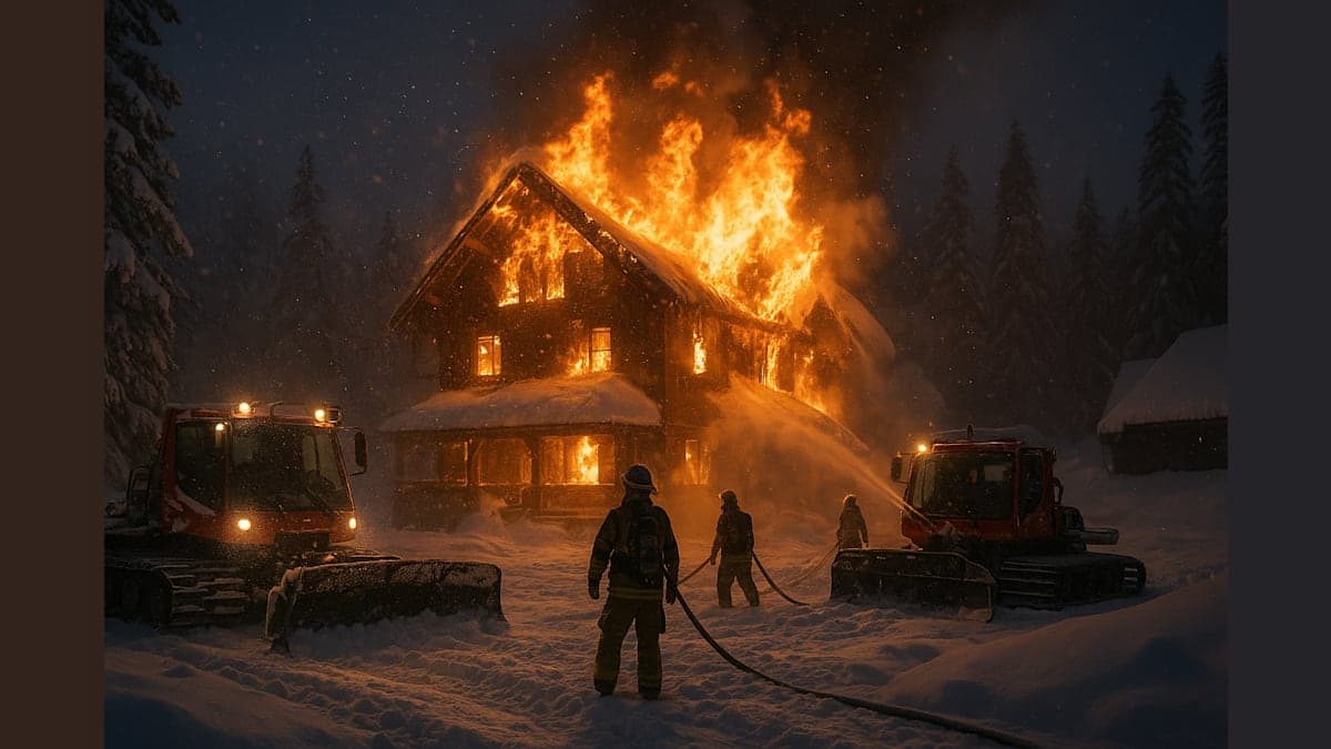 Fire on the Slopes: A Snowbound Lodge Adventure