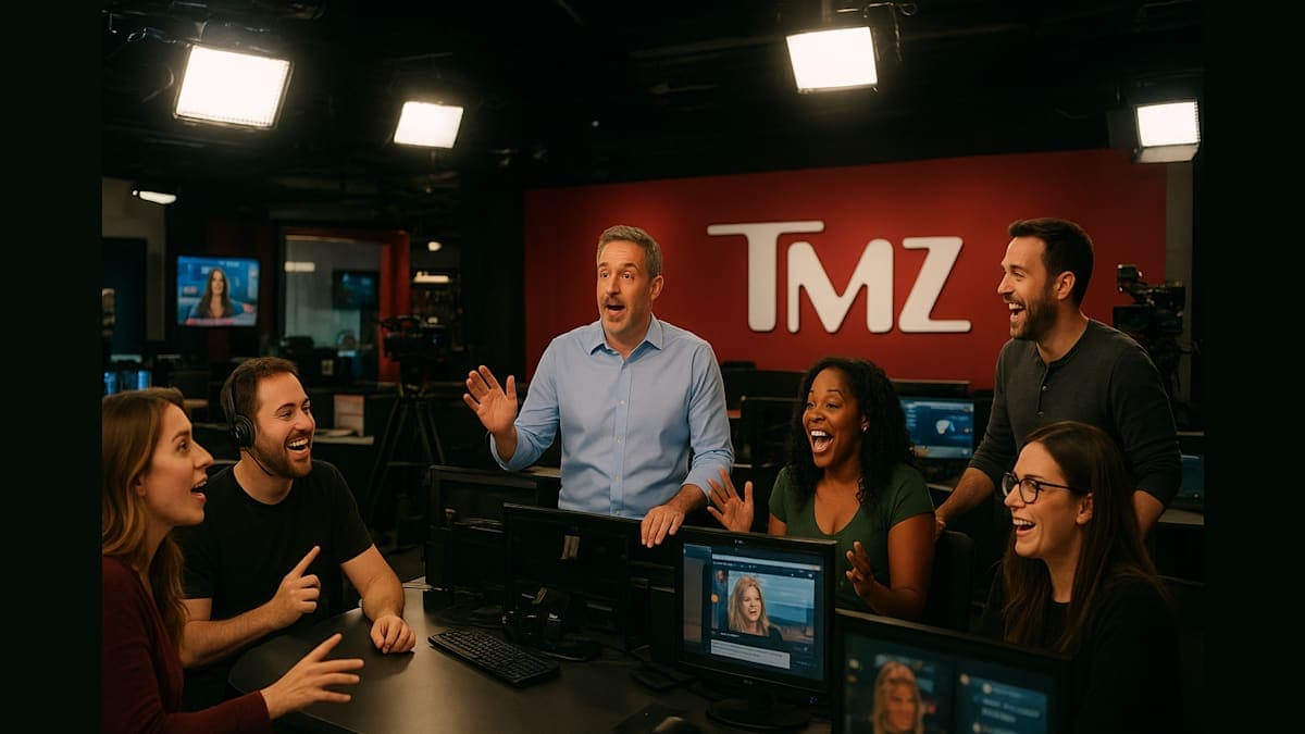 Step Inside the TMZ Newsroom: Where Chaos and Laughter Collide Live!