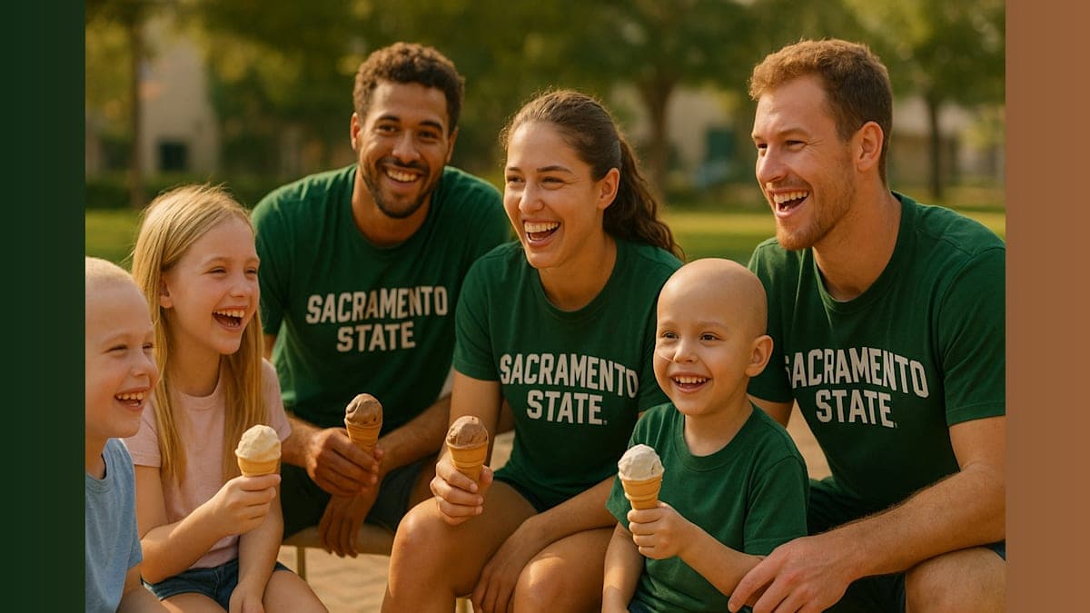Sacramento State Athletes Serve Smiles and Ice Cream at Shriners Children's Hospital