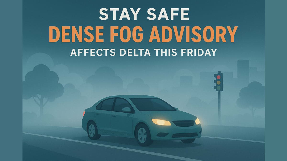 Stay Safe: Dense Fog Advisory Affects Delta This Friday