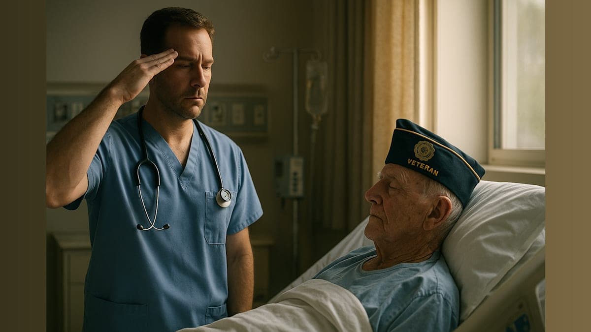 A Final Salute: Remembering a Heroic Nurse's Heartfelt Tribute to a Veteran