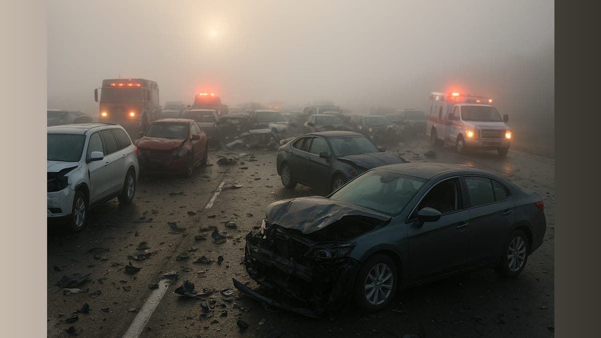 Fog or Fumble? The 43-Car Pileup That Stopped Highway 58 in Its Tracks