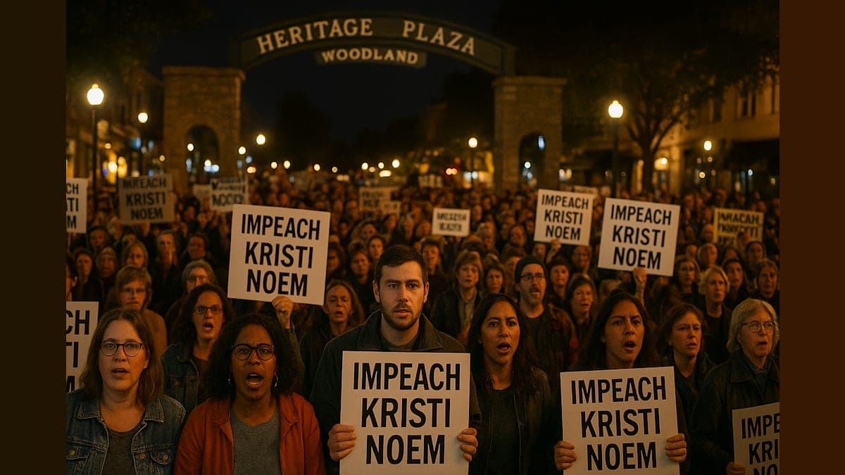 Protests Erupt in Woodland: Demands for Impeachment and Immigration Reform Heat Up!