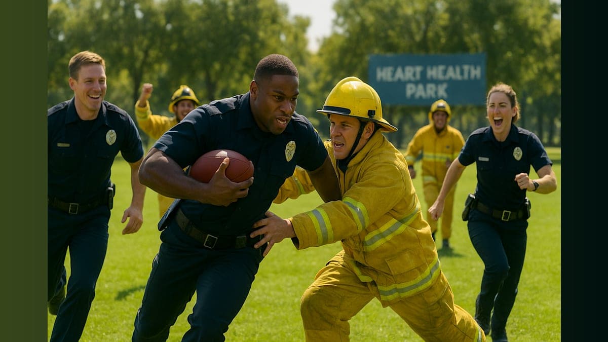 When Cops and Firefighters Tackle Charity: The Unlikely Showdown at the Pig Bowl!