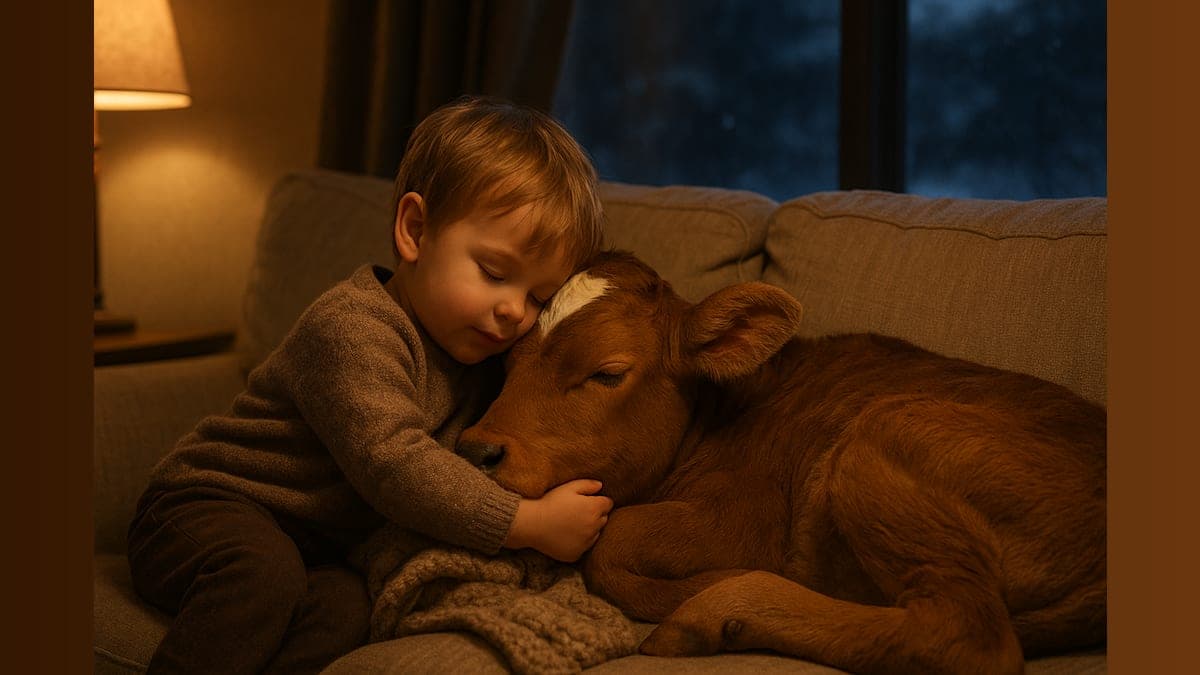 Cuddle Weather: How a Family Saved a Freezing Newborn Calf