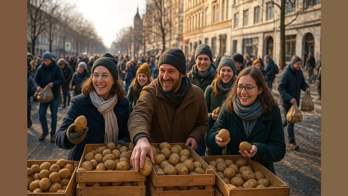 Berlin's Potato Flood: A Spud-tacular Solution for Hunger!