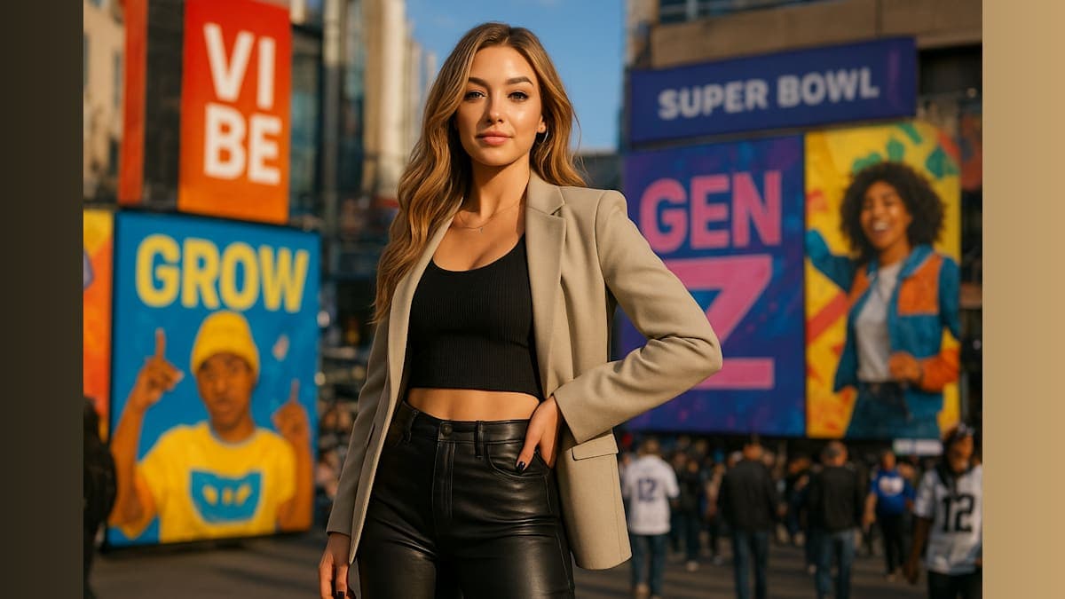 Gen-Z Takes the Super Bowl: Gabby McCarthy's Selfies Steal the Show!