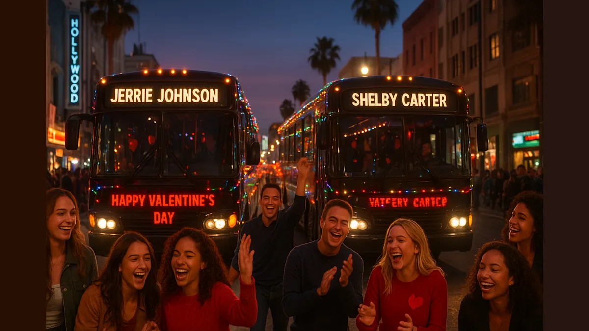 Love on Wheels: Inside Hollywood's Valentine's Day Party Bus Extravaganza