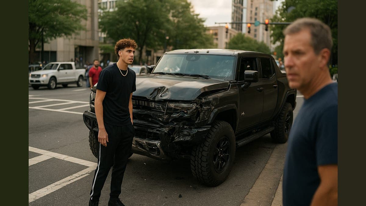 LaMelo Ball's Custom Hummer Takes a Hit: A Crash Caught on Camera!