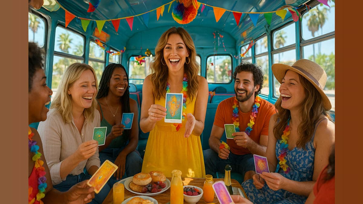 Brunch with a Twist: Angela Martini's Oracle Card Adventure on the TMZ Brunch Bus!