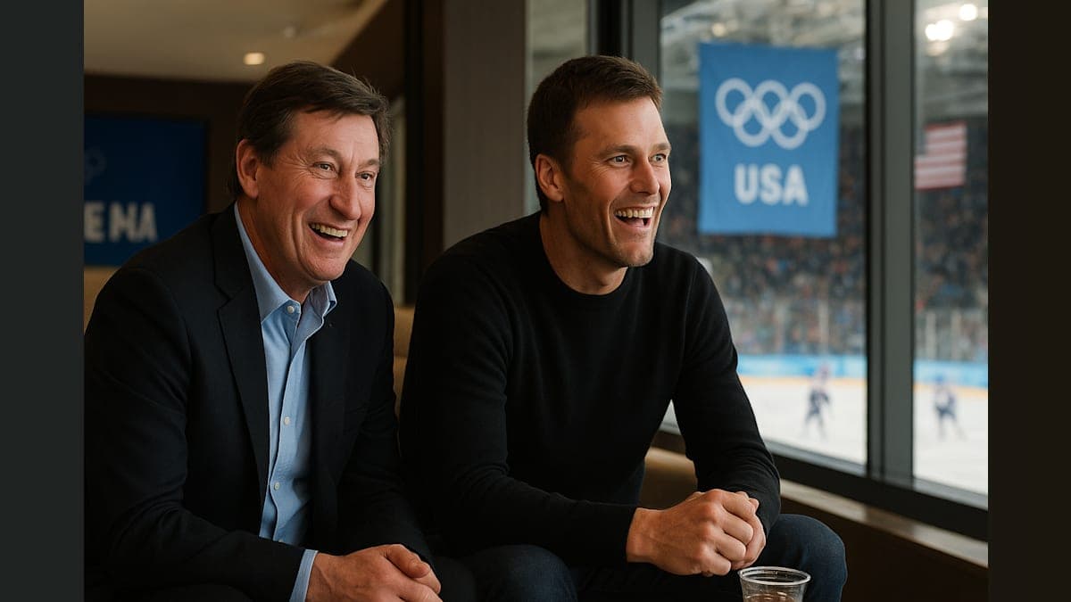 Hockey Meets Football: When Legends Wayne Gretzky and Tom Brady Collide at the Olympics!