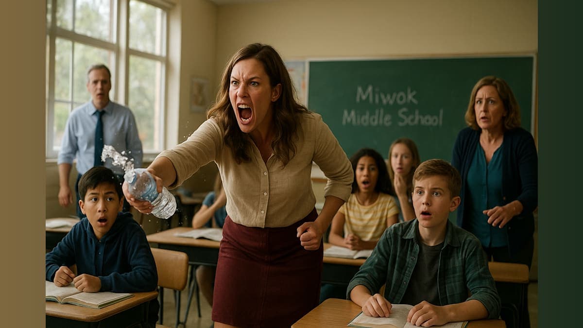 Classroom Chaos: Woman’s Unwelcome Water Balloon Fight at Sacramento School