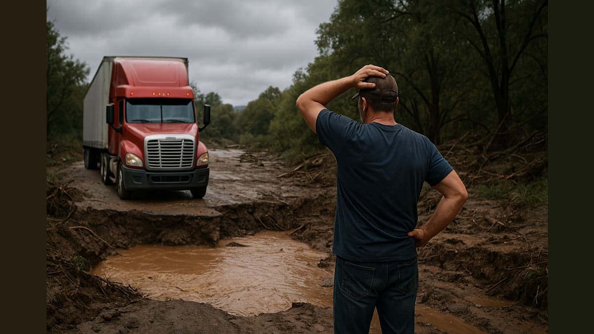 Truck Trouble: How a Pipe Burst Left a Driver in a Jam