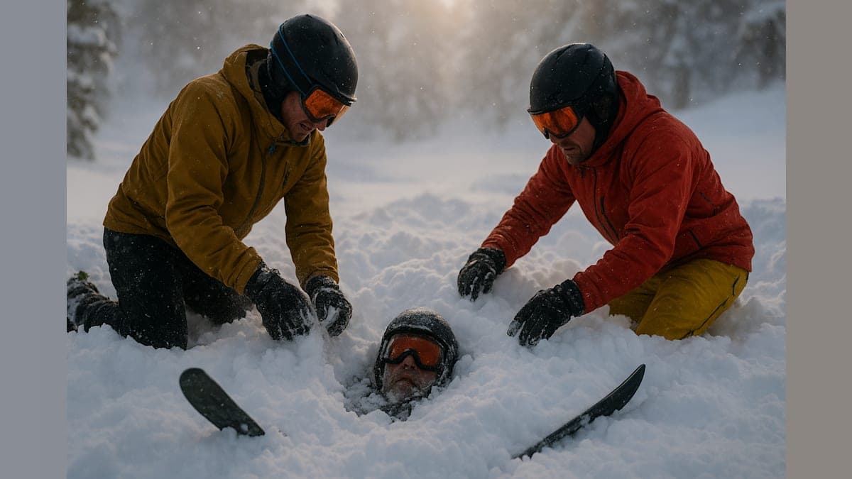 Ski Rescue Drama: How Two Adventurous Skiers Saved a Life in Deep Snow