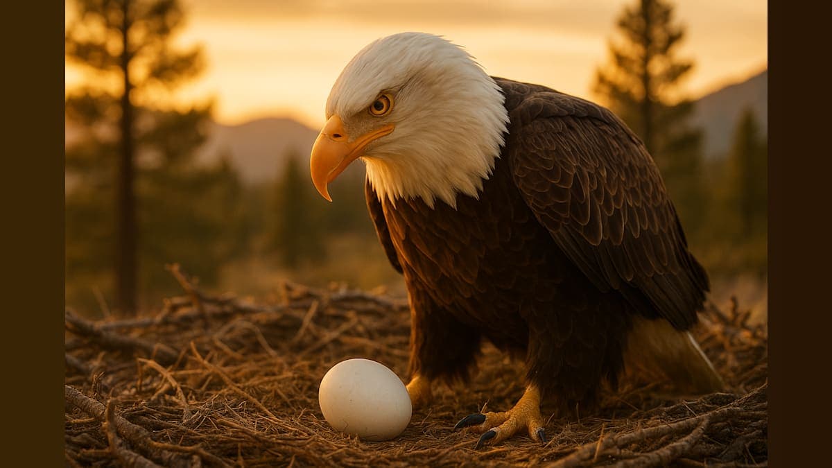 Eagle Drama in Big Bear: Jackie and Shadow Face Down Adversity to Lay a New Egg!