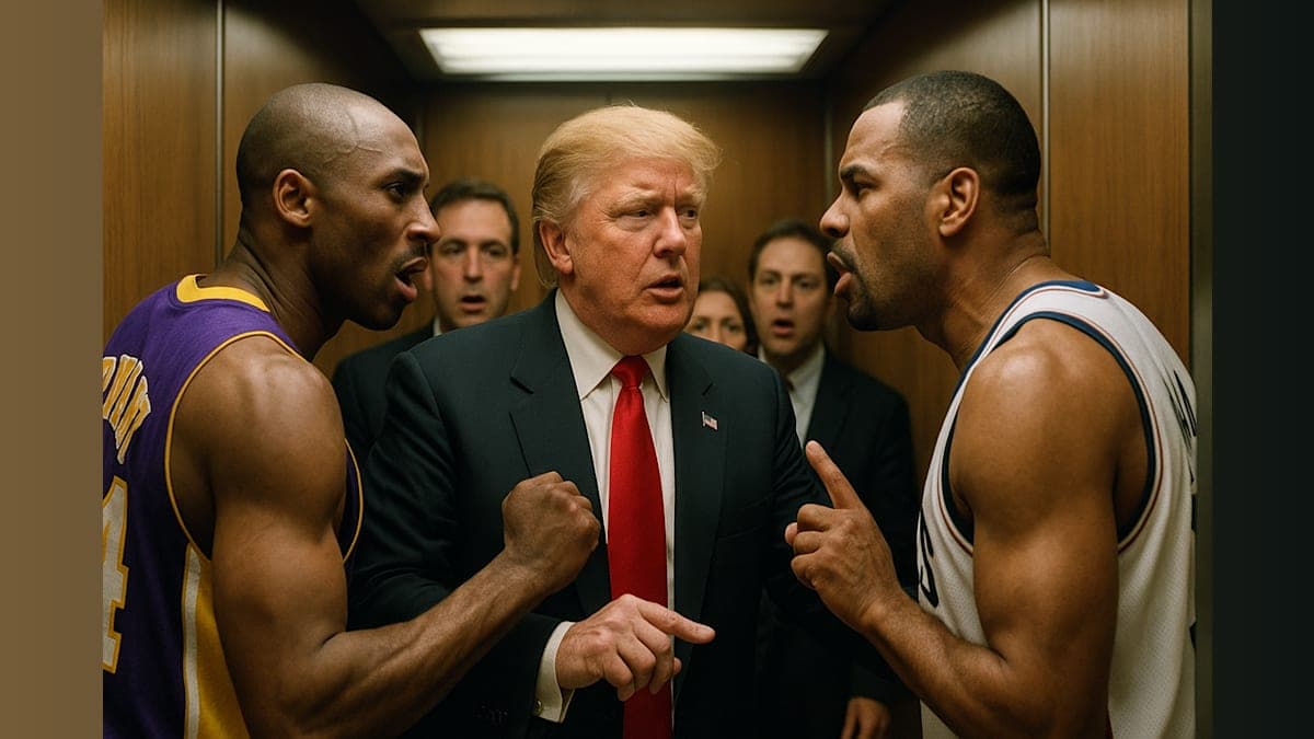 When Trump Plays Ref: The Time He Stopped a Kobe Bryant Fight!